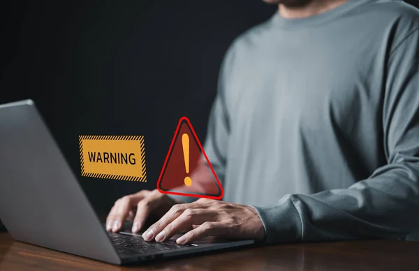 The concept of cybersecurity vulnerability. System warning hacked alert, cyber attack on computer network, illegal connection, data breach, compromised information, antivirus, cybercrime, leak data,