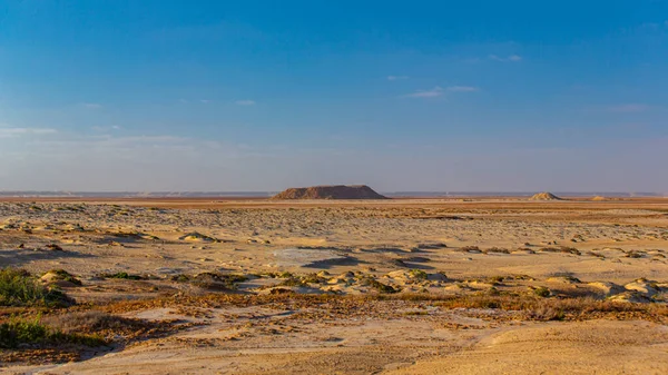 Montanha Isolada Meio Deserto Marrocos — Fotografia de Stock