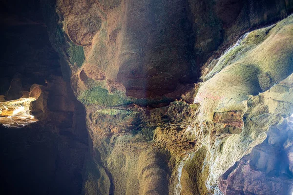 Kamienie Skały Wewnątrz Jaskini Herkulesa Tangerze Maroko — Zdjęcie stockowe