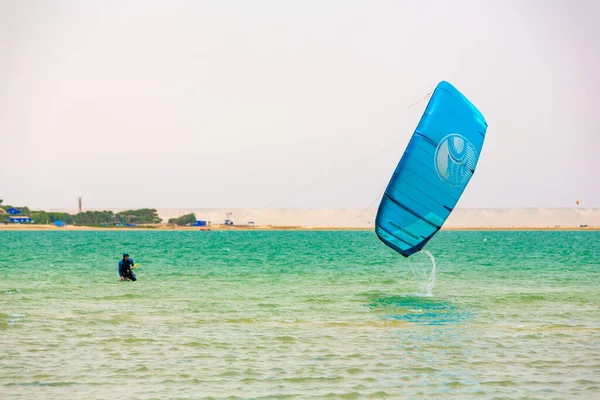 Dakhla Morocco June 2022 People Practicing Kitesurf Beach Dakhla South — Stock Photo, Image