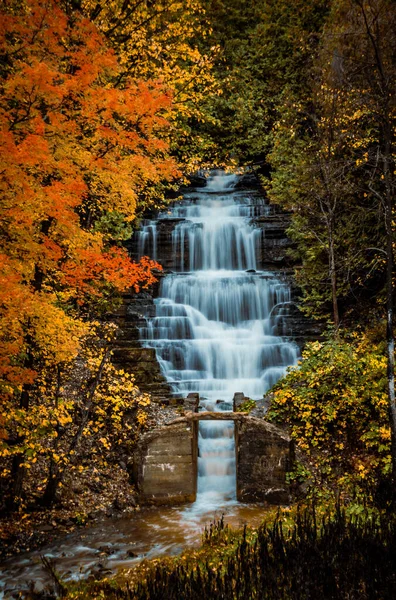 Водопад Осенью Орлеане Оттава Онтарио Канада Фото Сделано Октябре 2021 — стоковое фото