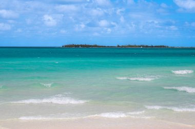 Playa Pilar Pilar Beach white sand, turquoise and crystalline waters, most beautiful beaches, Cayo Guillermo, Ciego de Avila, Jardines del Rey archipelago, Cuba, Caribbean February 2023 clipart