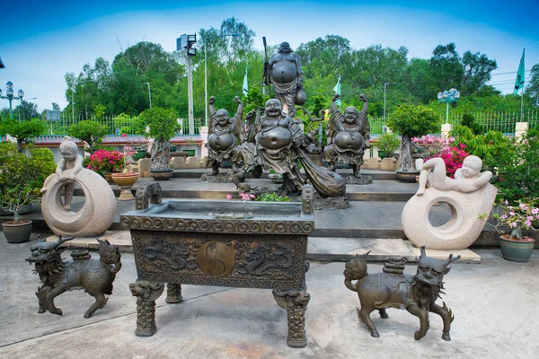 チョンブリ プライバシー Thailand 2022年6月18日 アネク クサラ ヴァハーン シエン 中国の寺院と博物館 仏像や彫刻が施された外観 — ストック写真