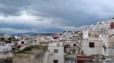 Şehir manzarasını gözden geçir Fas küçük kırsal kasaba egzotik seyahat