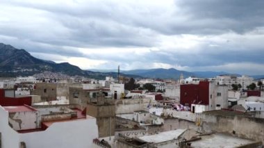 Şehir manzarasını gözden geçir Fas küçük kırsal kasaba egzotik seyahat