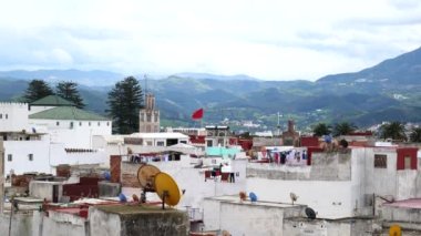 Şehir manzarasını gözden geçir Fas küçük kırsal kasaba egzotik seyahat