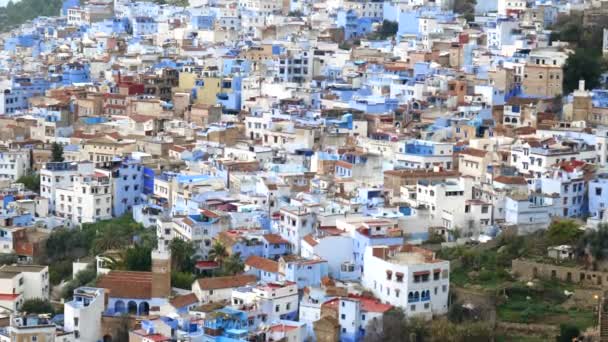 Visão Geral Cityscape Cidade Marroquina Pequena Cidade Rural Viagem Exótica — Vídeo de Stock
