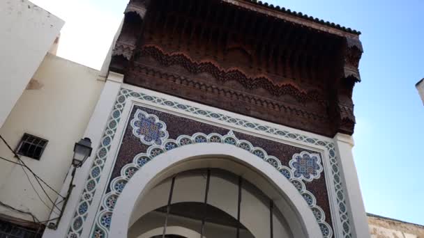 Historisk Islamisk Konstruktion Bågar Med Antik Muslimsk Stil Och Mosaik — Stockvideo