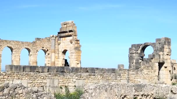 旧ローマ遺跡 古代考古学遺跡 — ストック動画