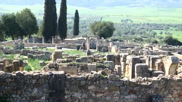 Régi Római Romok Ókori Régészeti Lelőhely — Stock videók