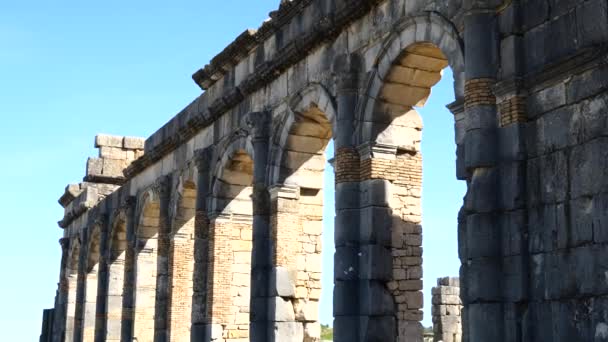 Παλαιά Ρωμαϊκά Ερείπια Αρχαία Αρχαιολογική Τοποθεσία — Αρχείο Βίντεο
