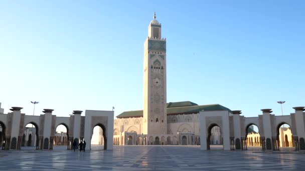 Piękny Meczet Hassana Casablance Maroko — Wideo stockowe