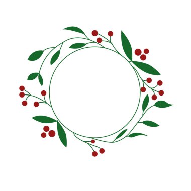 Çilekli minimalist çiçek çerçevesi