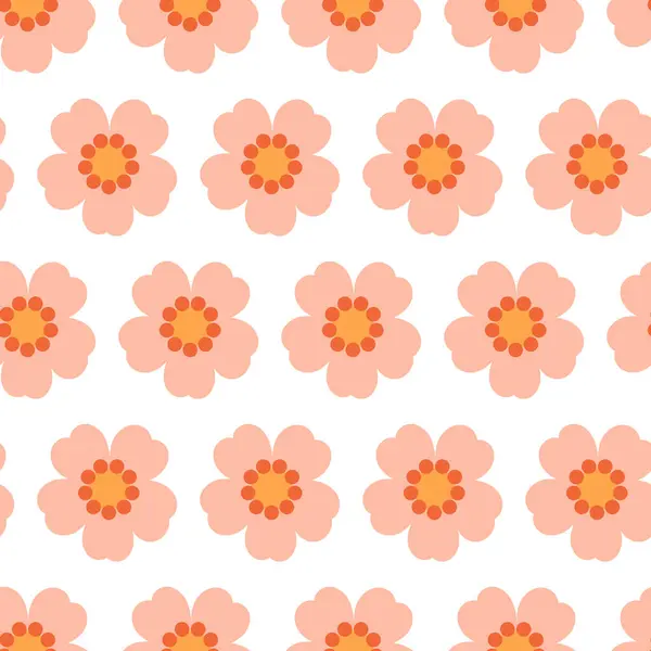 Pembe Çiçekli Kusursuz Desen, Kumaş, Duvar Kağıdı ve Dekoratif Elementler İçin Yumuşak ve Zarif Çiçek Tasarımı