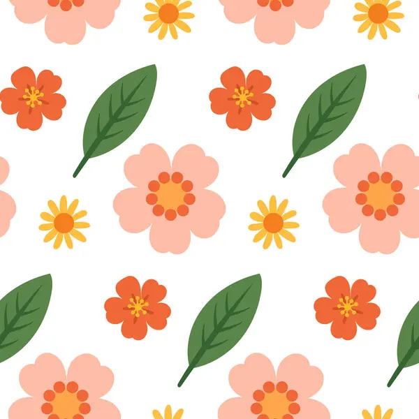 Basit çiçek seamless modeli