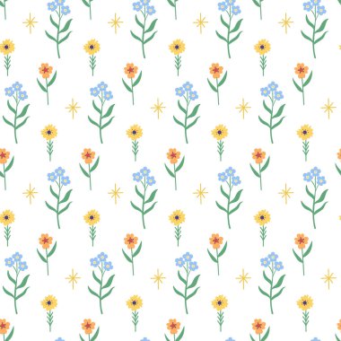 Güzel, pürüzsüz desenli, kır çiçekli..