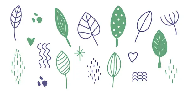 El çizimi basit yapraklar..