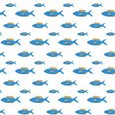 Mavi balık pürüzsüz desen. Tropik egzotik mavi balık.