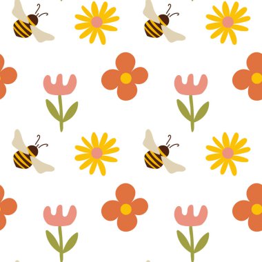 Arı ve yabani çiçeklerle kusursuz şirin bir yaz düzeni..