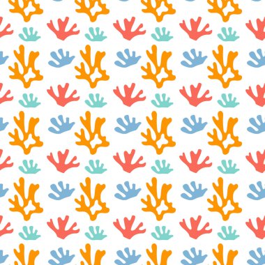 Mercanlarda pürüzsüz desen. Deniz yaşamı kalıbı.