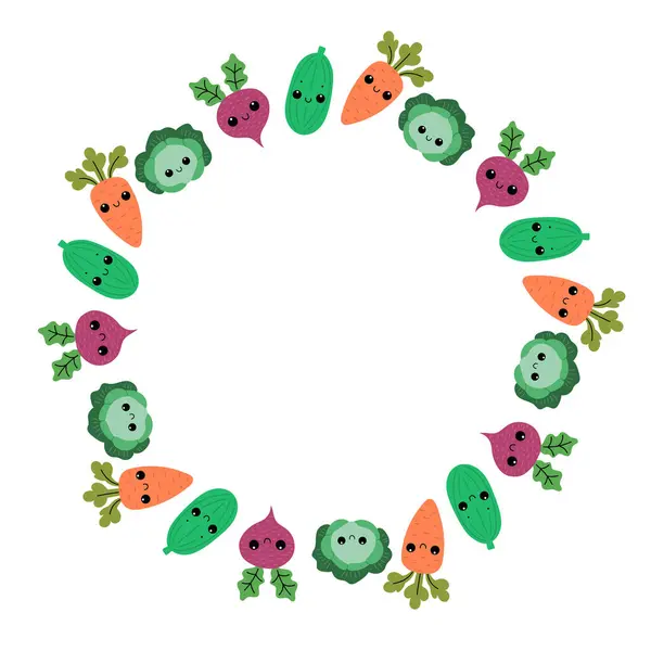 Tatlı sebzeli yuvarlak çerçeve