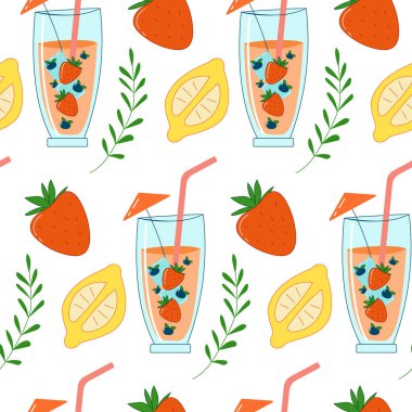 Yaz içeceğiyle kusursuz desen.