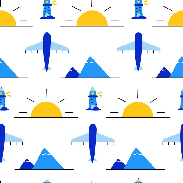 Uçak, güneş, dağlar ve deniz feneriyle kusursuz bir yolculuk. Denize yolculuk..