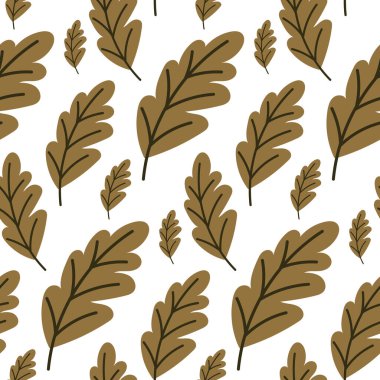 Tertemiz bir desen bırakıyor. Sonbahar botanik deseni.