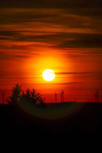 Sunrise Windmills Spain — Stock Photo, Image