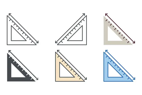 Grafik ve web tasarım koleksiyonu logo çizimi için üçgen ölçekli geometri simgesi şablonu