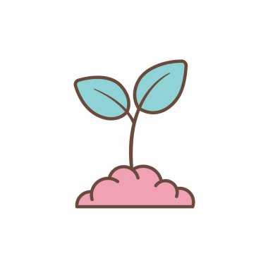 Toprak yığınında büyüyen genç bir fidan. Yeni büyümeyi, yeniden ağaçlanmayı, bahçıvanlığı, doğayı ve gelecek için umudu temsil eder..