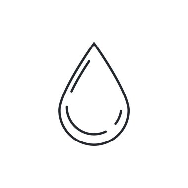 Tek bir temiz su damlası. Suyun korunmasını, saflığı, değerli doğal kaynakları ve çevre bakımını sembolize eder..