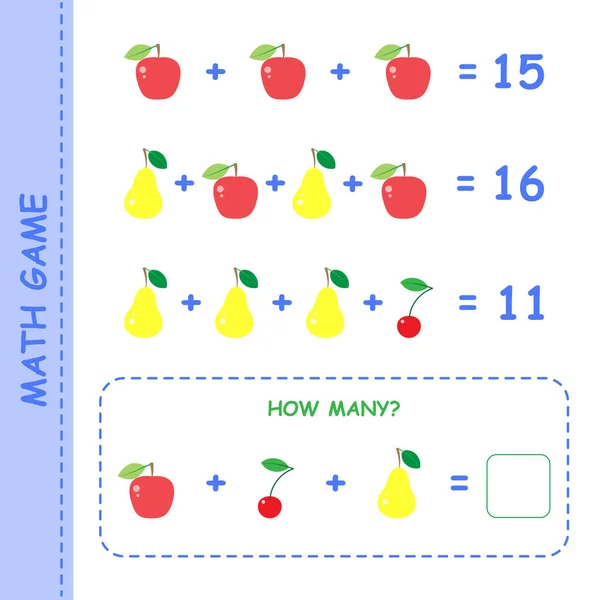 Adição com sorvete dos desenhos animados. jogo de matemática educacional  para crianças. resolva as equações. educação em casa. página de atividade  imprimível.