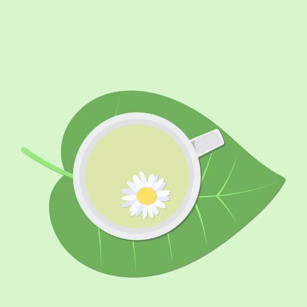 çay papatya çiçeği ile.