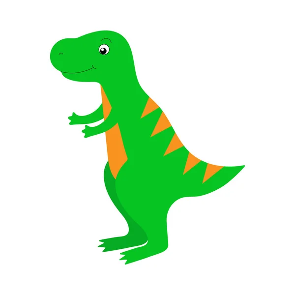 Vrolijke Dinosaurus Een Witte Achtergrond — Stockfoto