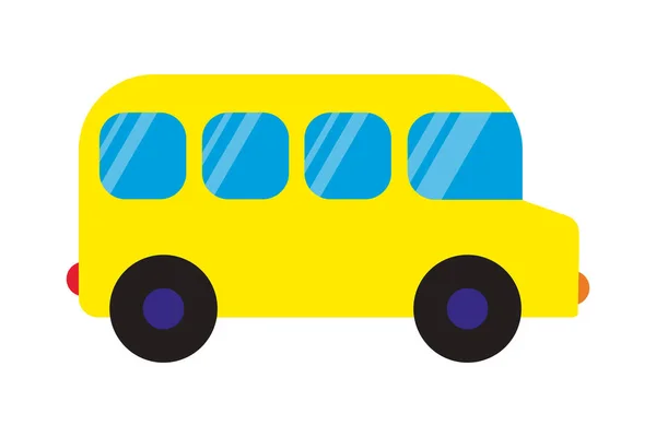 Ônibus Escolar Isolado Fundo Branco — Vetor de Stock
