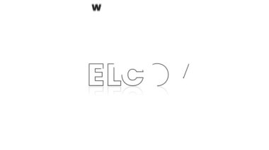 hareket animasyon videosu, karşılama sözcüğünün metni beyaz arkaplanda siyah ile yazılır