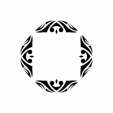 Vektör süs şablonu tasarım logosu. Düğün davetiyesi, arkaplan ve baskı şablonu tasarımı için modern süs vektörü