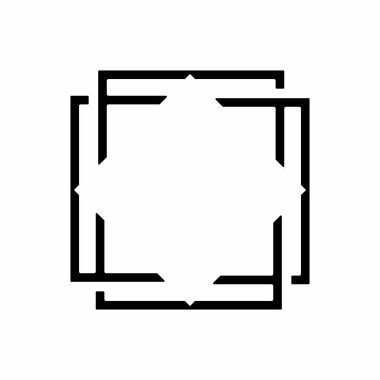 Vektör süs şablonu tasarım logosu. Düğün davetiyesi, arkaplan ve baskı şablonu tasarımı için modern süs vektörü