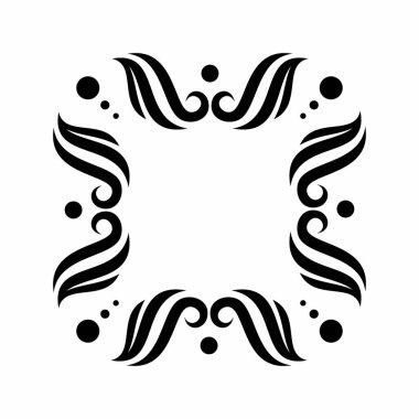 Vektör süs şablonu tasarım logosu. Düğün davetiyesi, arkaplan ve baskı şablonu tasarımı için modern süs vektörü