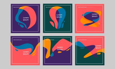 Arkaplan tanıtımı için renkli sosyal medya arka plan tasarım şablonu, işletmeniz için pankart