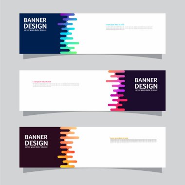 Peyzaj afişi arka plan tasarım kavramının vektör seti. Renkli arkaplan iş düzeni şablonu