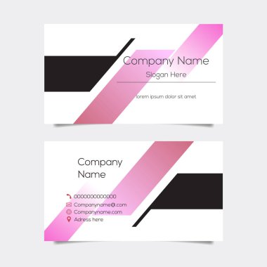 Vektör soyut kartvizit tasarımı. Baskı için modern kartvizit tasarımı. Kırmızı arkaplan vektör şablonu