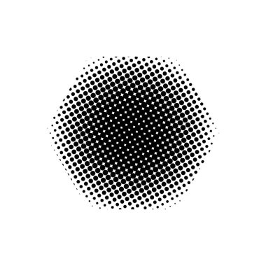 Geometrik yarım ton efekt desen vektör şablonu