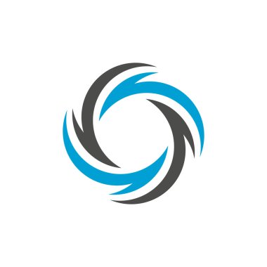 Girdap tornado logo vektör tasarım şablonu