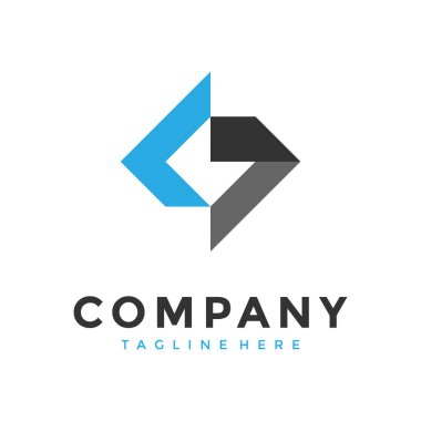 Geometrik harf G logo vektör tasarımı