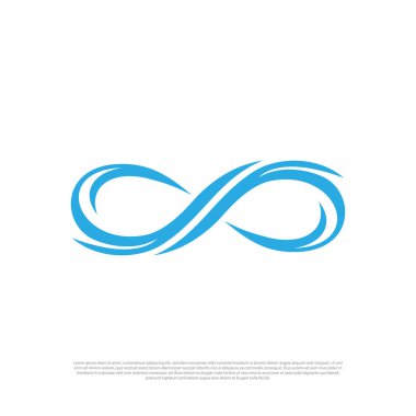 Basit sonsuz logo tasarım vektör şablonu