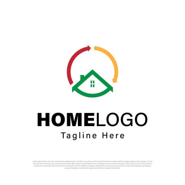 Yaratıcı boyama evi logo tasarım şablonu