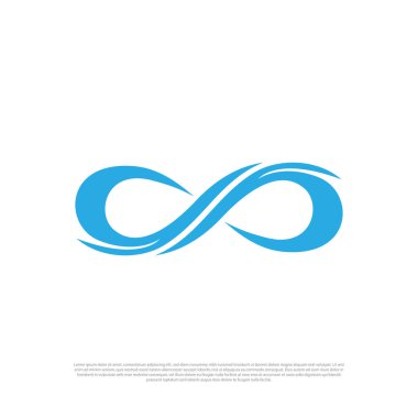 Basit sonsuz logo tasarım vektör şablonu
