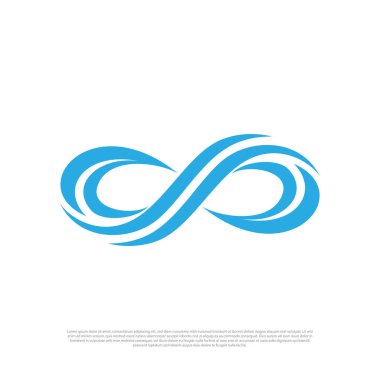 Basit sonsuz logo tasarım vektör şablonu